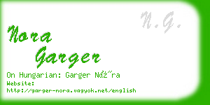 nora garger business card